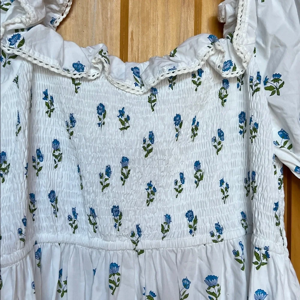 NWOT pink city prints Meryl dress in cobalt - Picture 7 of 13